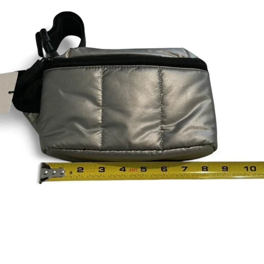 CALPAK Luka‎ Mini Belt Bag Unisex Mini Gunmetal NEW Metallic Quilted Fanny Pack